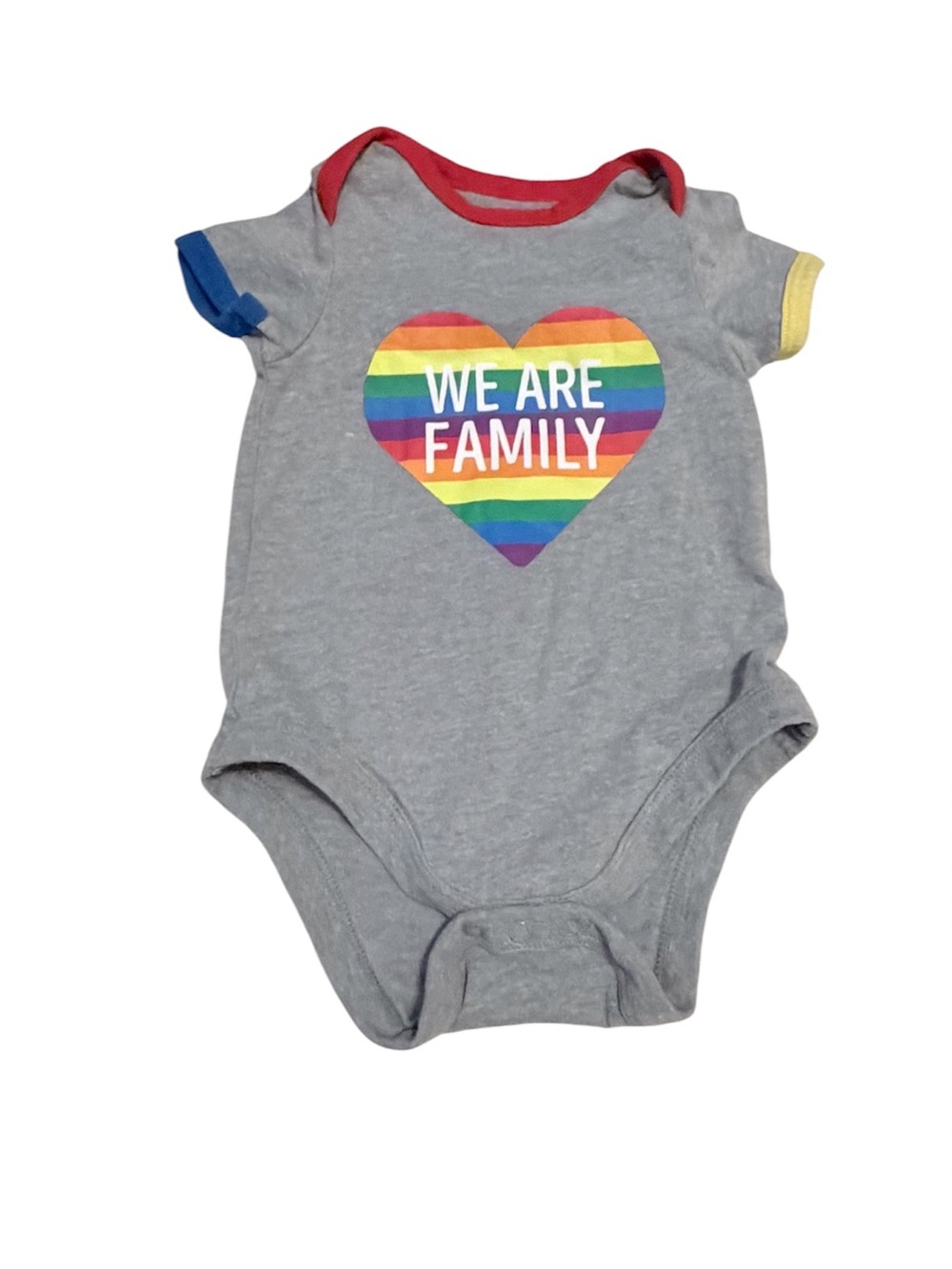 Target pride Baby Rainbow Heart Short-Sleeve Bodysuit size 3-6 months